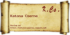 Katona Cserne névjegykártya